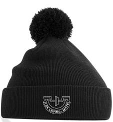 Bommelmütze mit Sticklogo 